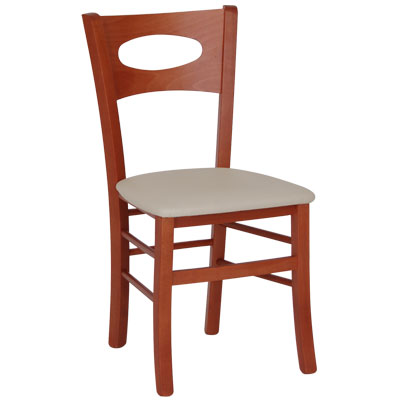 клееный стул с мягким сиденьем и жесткой спинкой